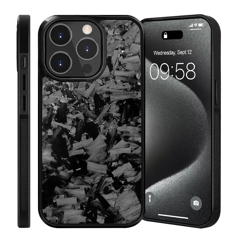 Carbonix Forge Mag forged carbon fibre iPhone case in Forged Black, detail
