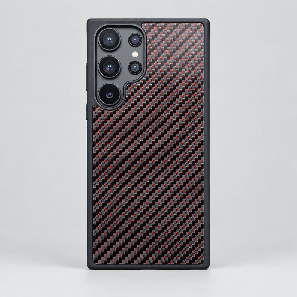 Woven Red carbon fibre Samsung Galaxy case