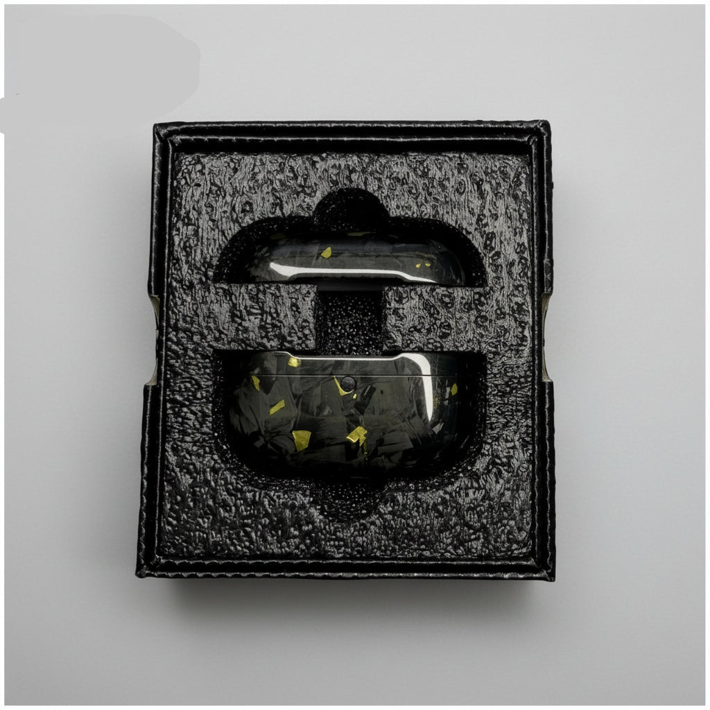 Carbonix Forge Pods forged carbon fibre AirPods case in Forged Gold