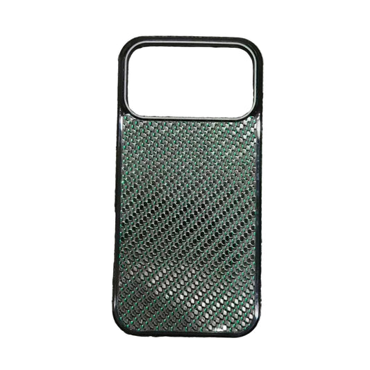 Carbonix Aero Mag woven carbon fibre iPhone case in Woven Green