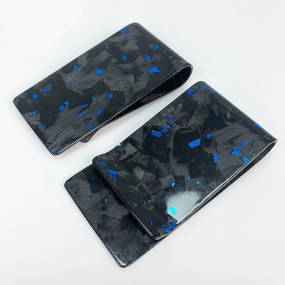 Forged Blue carbon fibre money clip