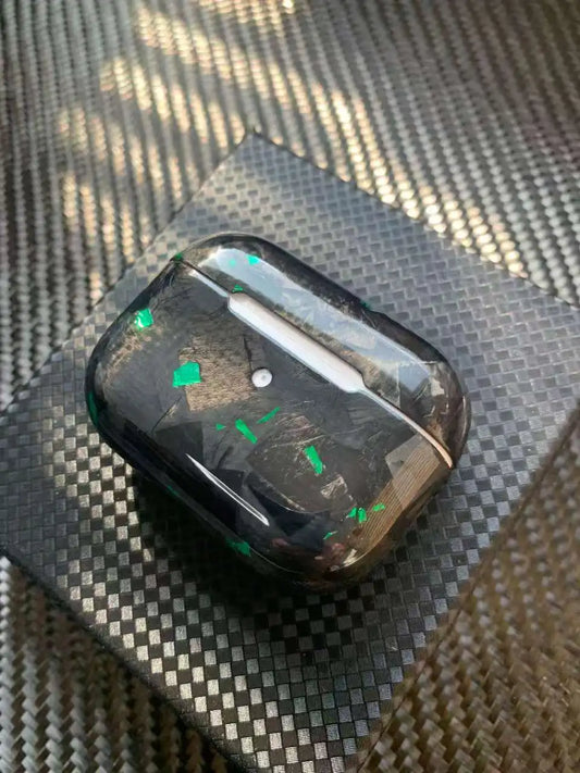 Carbonix Forge Pods forged carbon fibre AirPods case in Forged Green