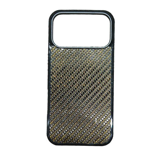 Carbonix Aero Mag woven carbon fibre iPhone case in Woven Gold