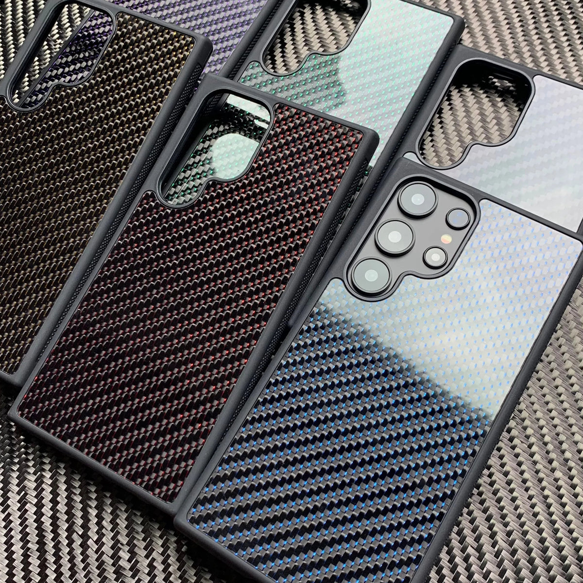Woven Blue carbon fibre Samsung Galaxy case