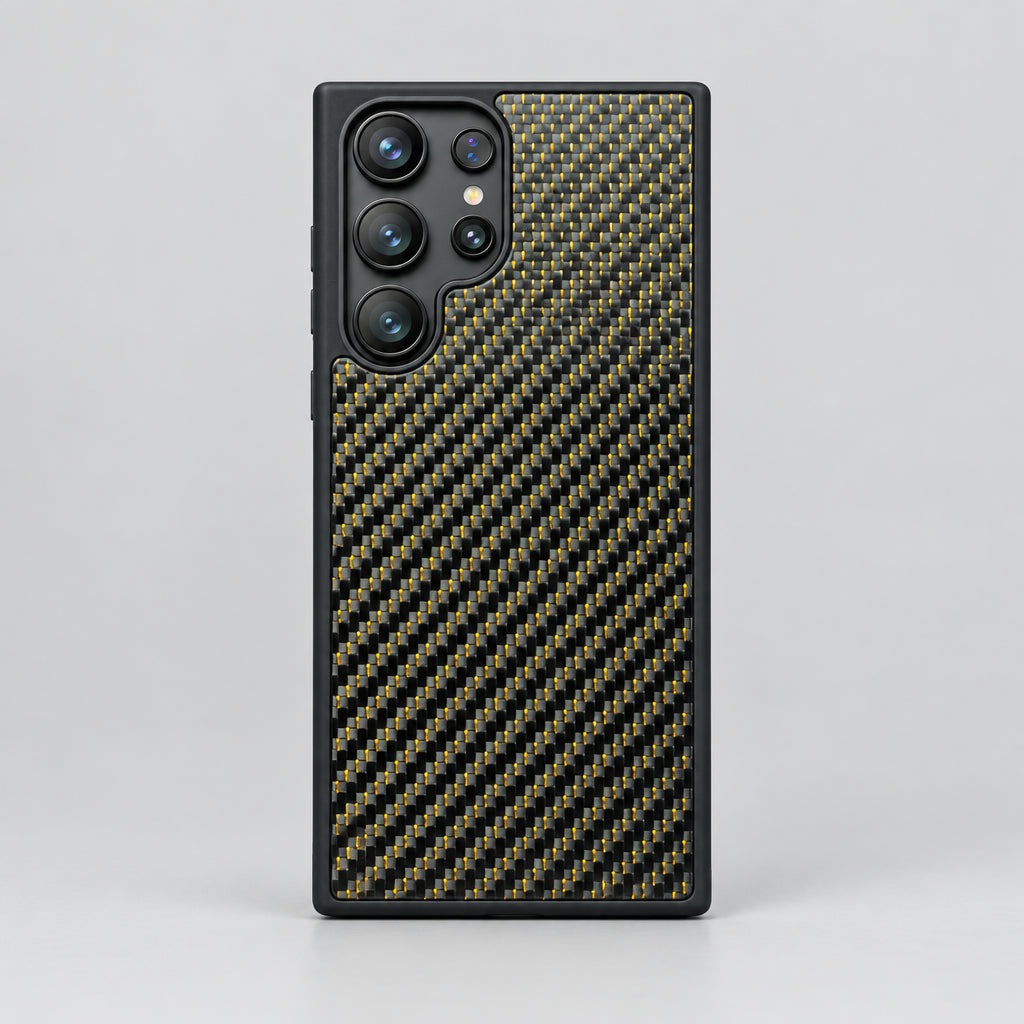 Woven Gold carbon fibre Samsung Galaxy case