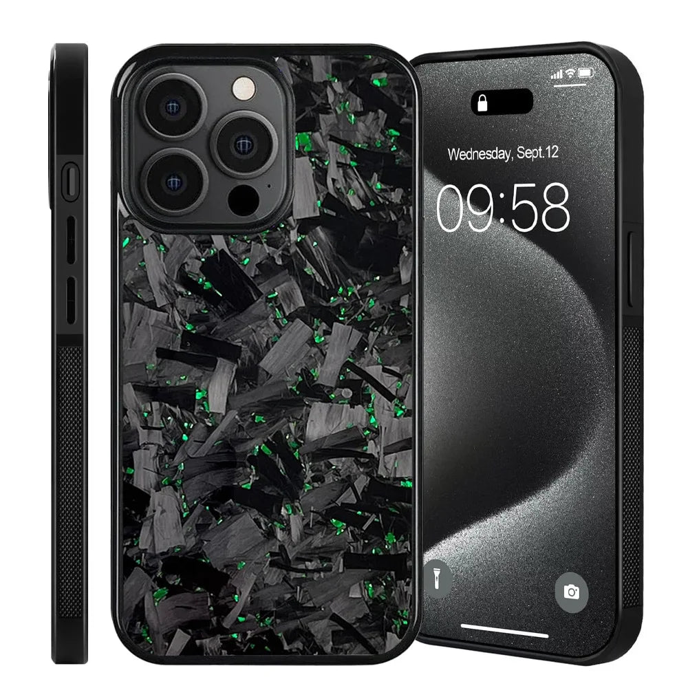 Carbonix Forge Mag forged carbon fibre iPhone case in Forged Green