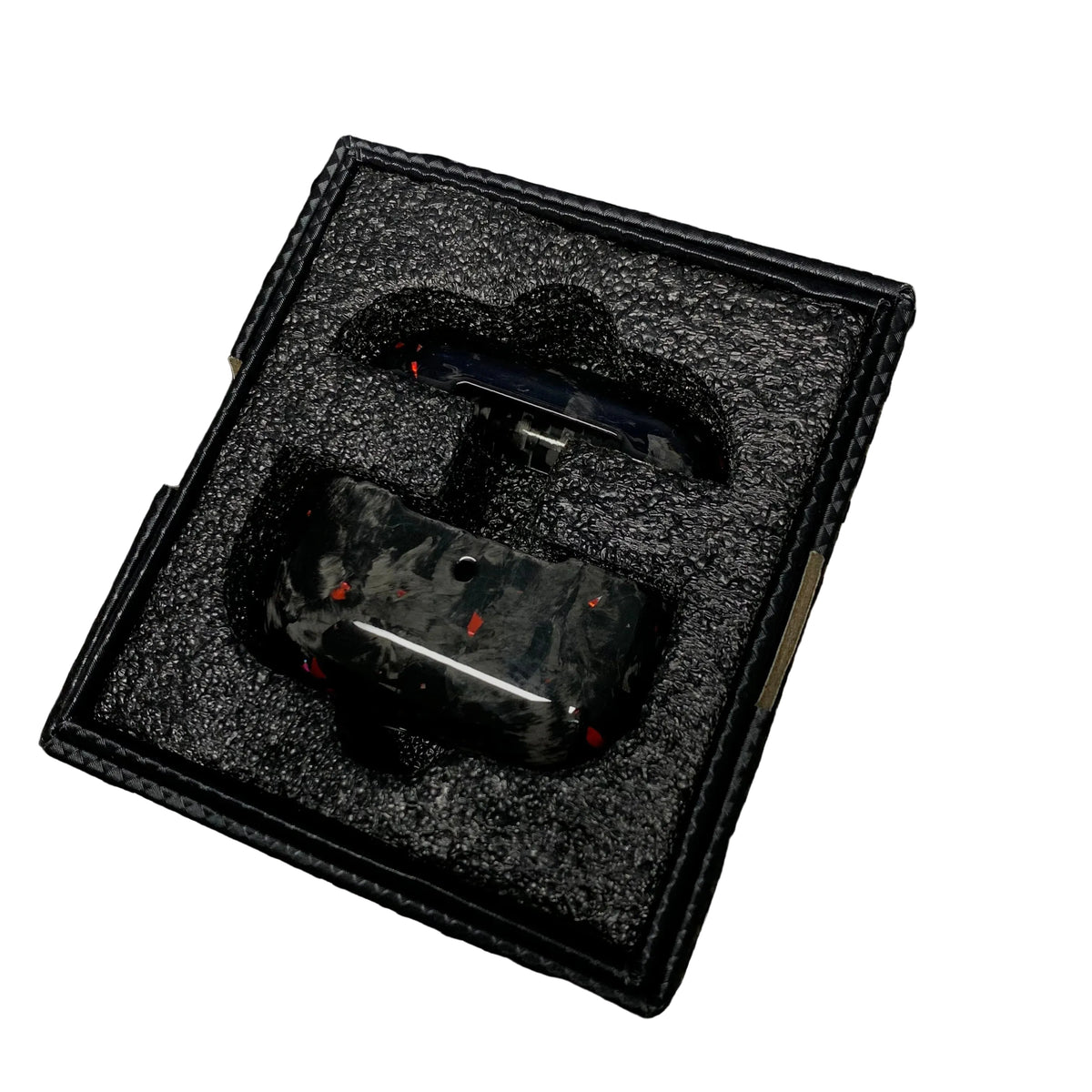 Carbonix Forge Pods forged carbon fibre AirPods case in Forged Red