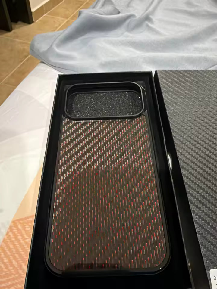 Woven Red | Carbon Fibre iPhone Case | AERO MAG SERIES
